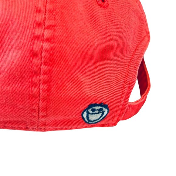 Life Is Good Heart Mountain Embroidery Faded Orange Red Baseball Cap Adjustable - Picture 4 of 10